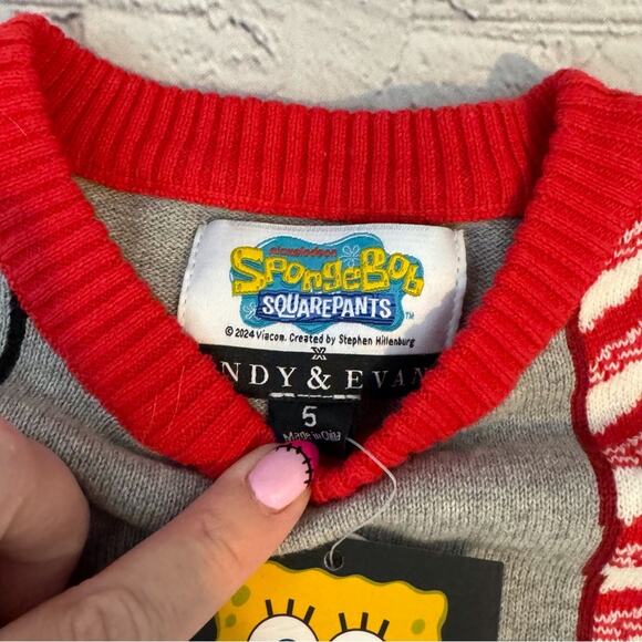 Andy and Evan SpongeBob SquarePants Christmas Sweater - Picture 2 of 3